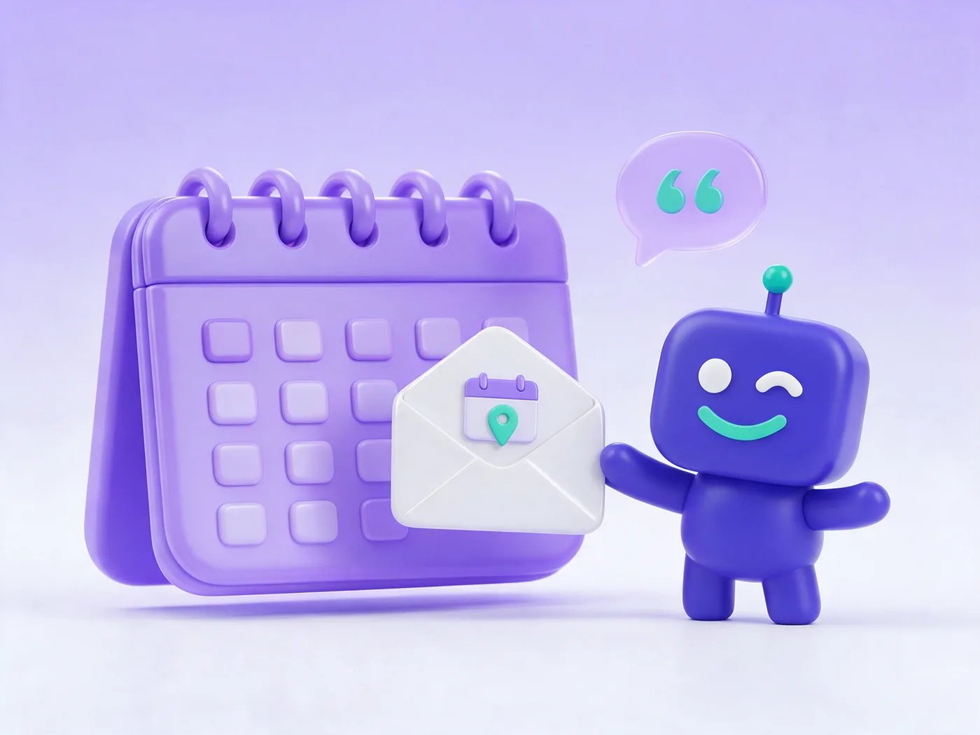 Armiflow Roboter fügt eine Termineinladung aus einer E-Mail in den Kalender ein, daneben Übersetzung